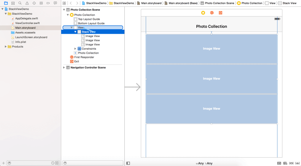 Stack view - changing properties