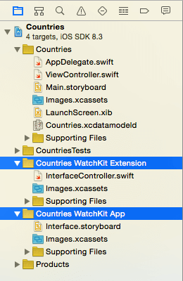 watchkit-project-folders