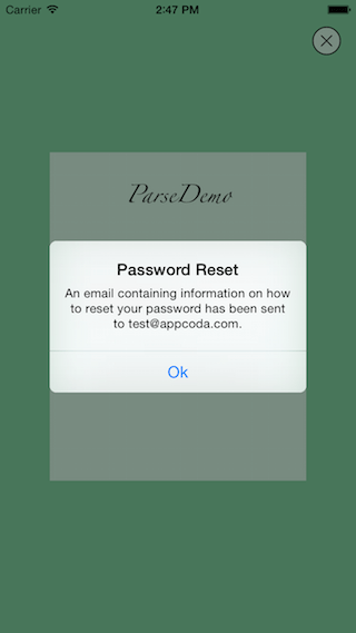 login-parse-password-reset