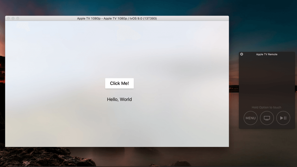 tvOS Hello World