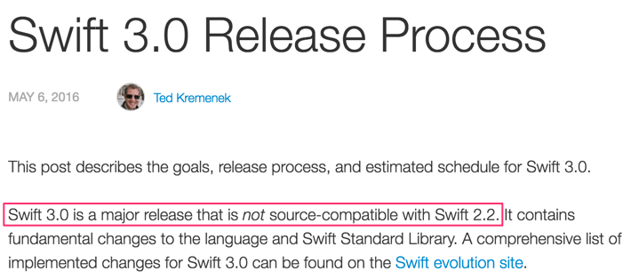 swift 3.0 release process