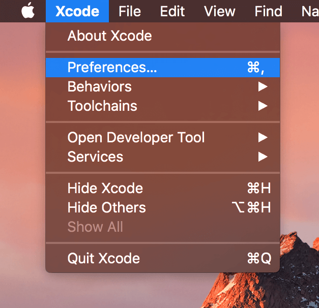 Xcode Preferences