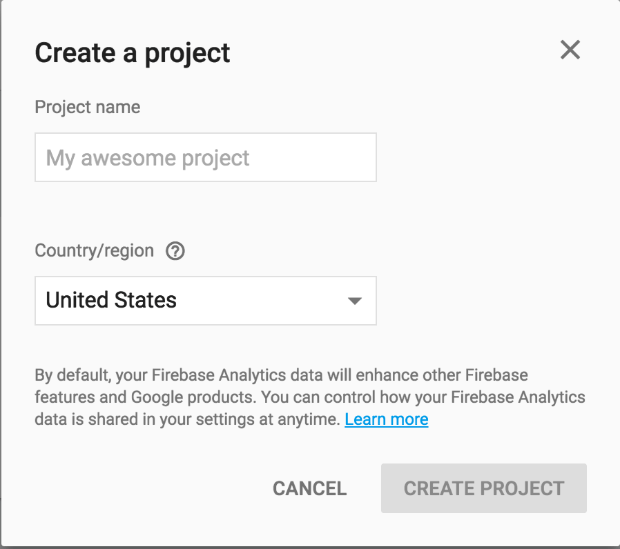 firebase-new-project