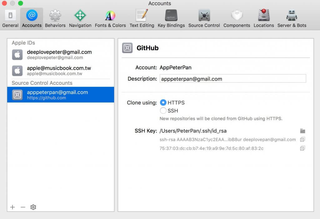 Xcode GitHub