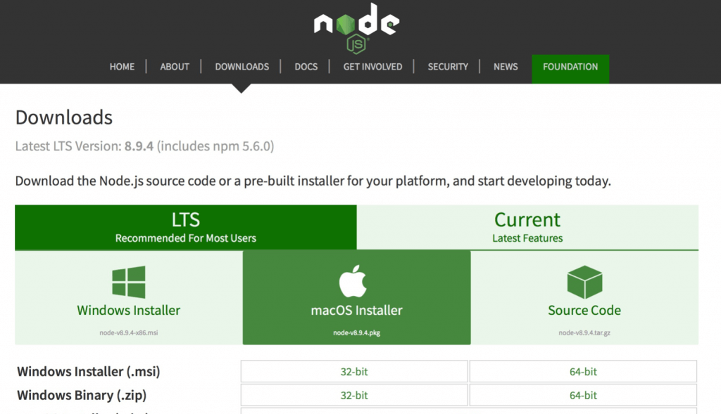 node.js-download