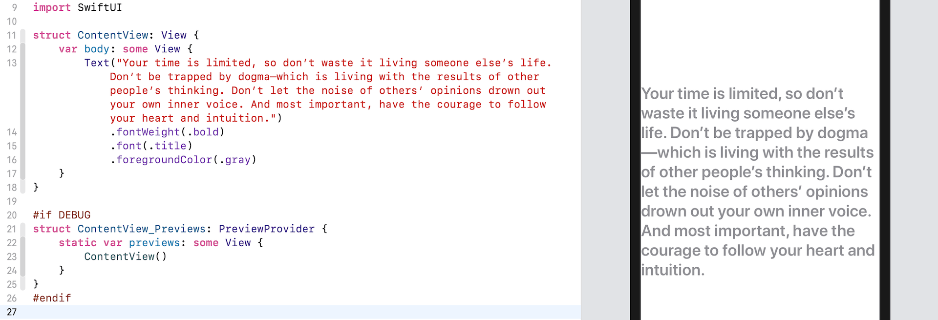 SwiftUI 教學：如何建立星際大戰透視文字（Perspective Text）