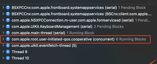 Swift Concurrency tasks with 'userInitiated' priority running on a concurrent queue